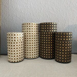 Elegant Gold and Black Canisters